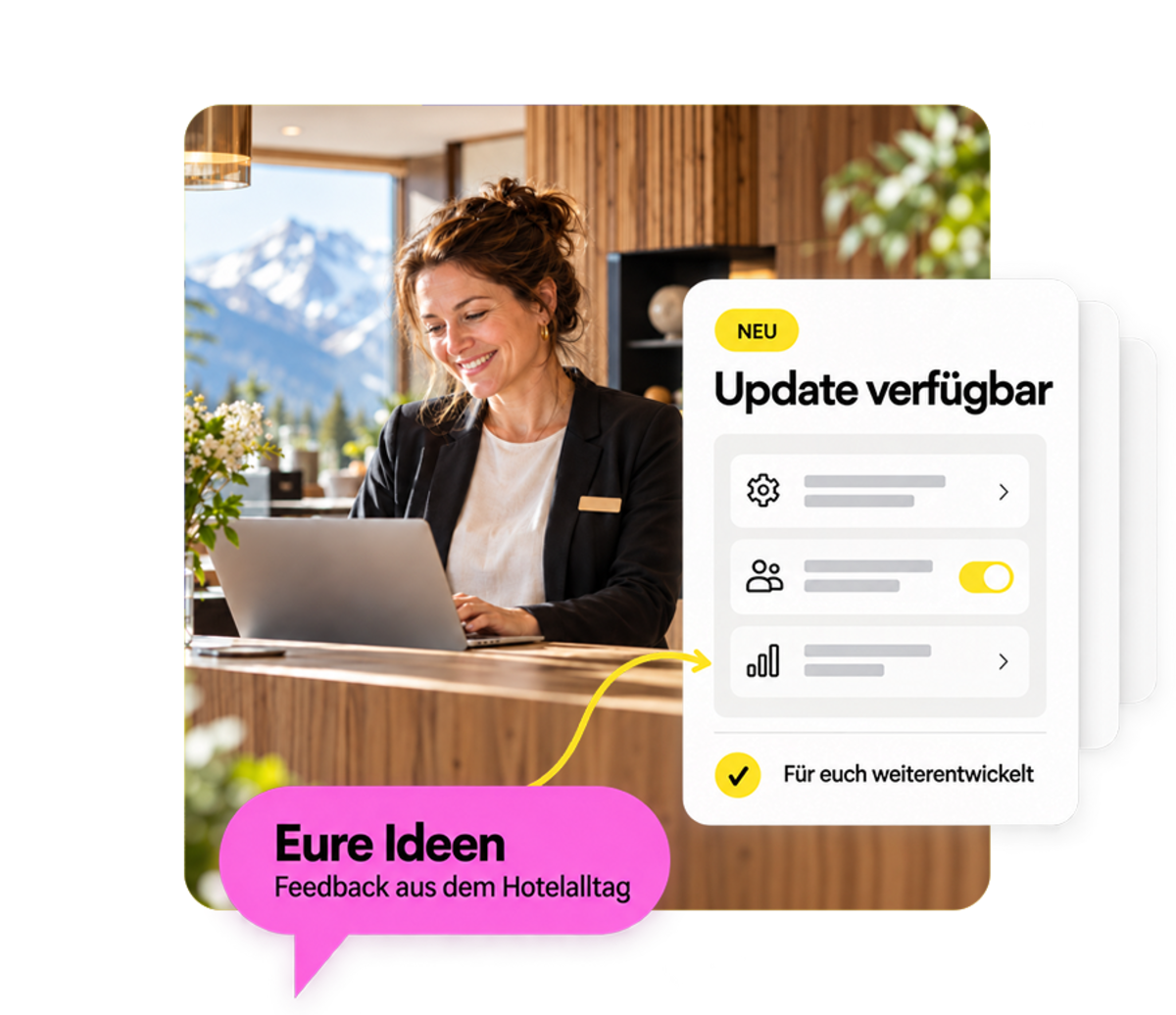 22 Es gibt regelmäßig neue Features.